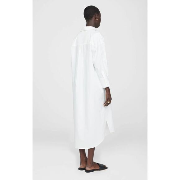 Anine Bing White Mika Shirt Midi Dress Button Down Dress NWT Size X-Small - Picture 2 of 14